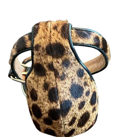 New GIVENCHY Nadia Leopard Sandals Pony Hair Ankle Strap Stiletto Heels Size 39 - Picture 16 of 16